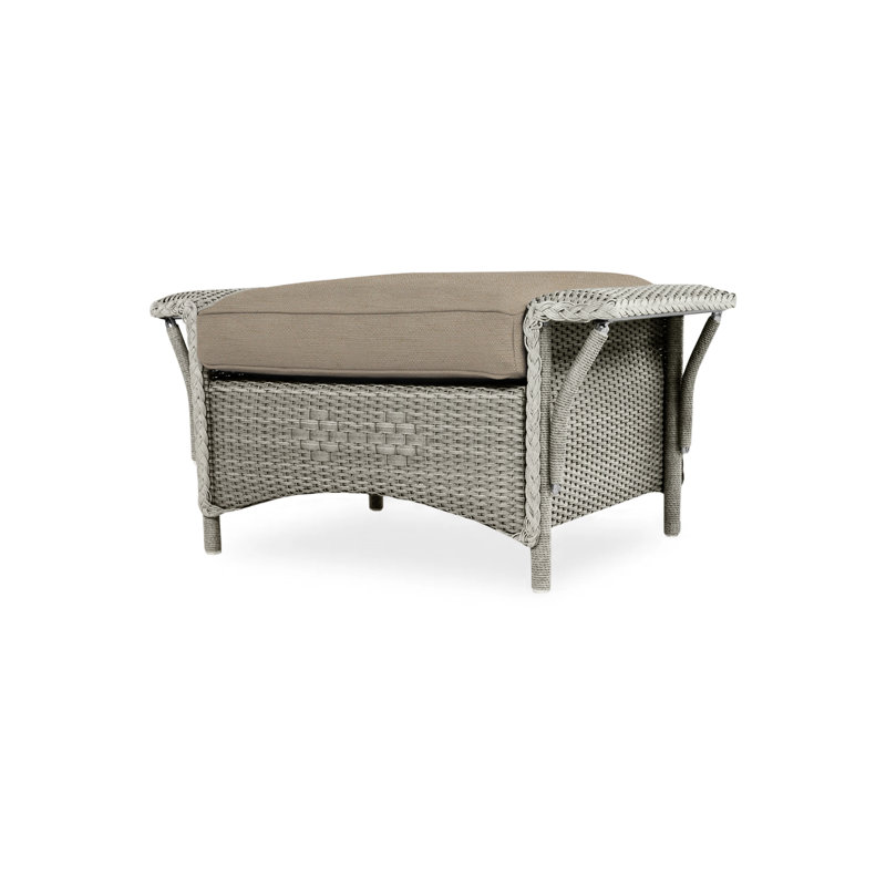Nantucket Outdoor Ottoman, Rumba Stonewashed, Pewter