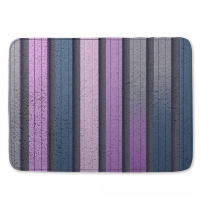 Tapis de bain à panneaux à rayures verticales