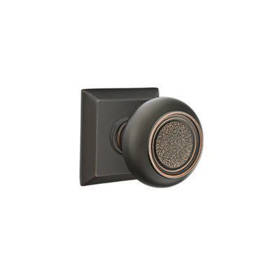 Ensemble de boutons de passage Emtek avec rosette Quincy et bouton Belmont