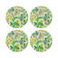 Plumeria Natural Vegan Leather Round Coasters-952312218
