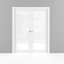 Portes blanches en verre givré Quadro avec trousse de quincaillerie d'installation-50038264