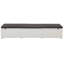 Chaise longue d'extérieur en rotin PE blanc et noir Sun Design