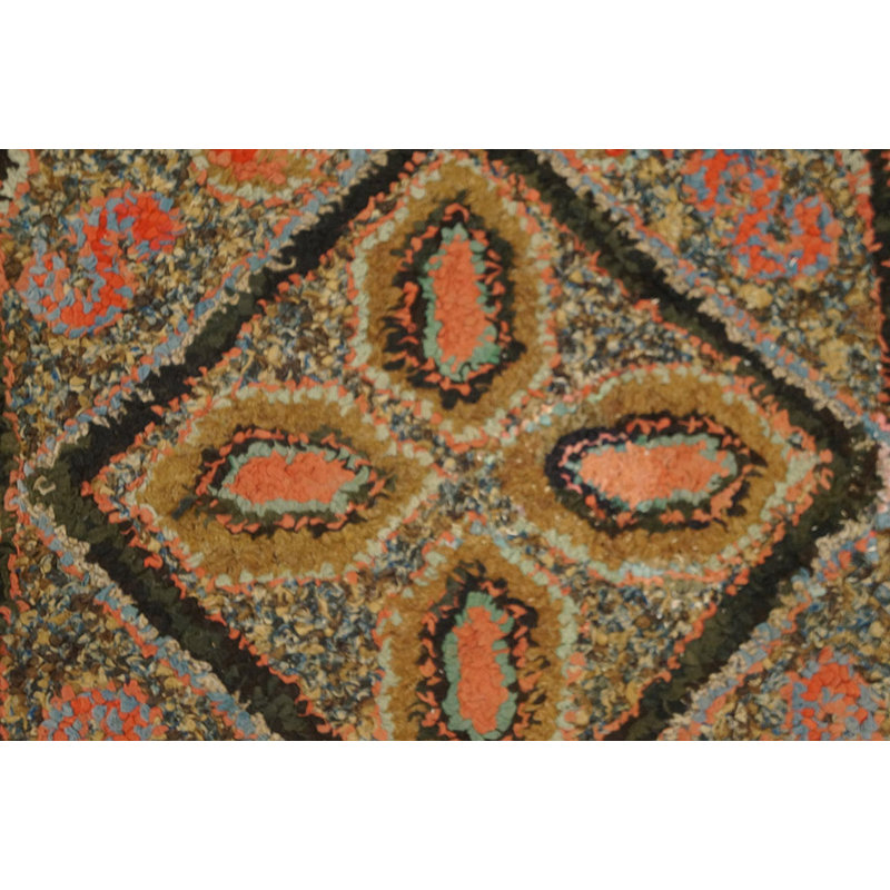 Antique American Hooked 1930s Rug