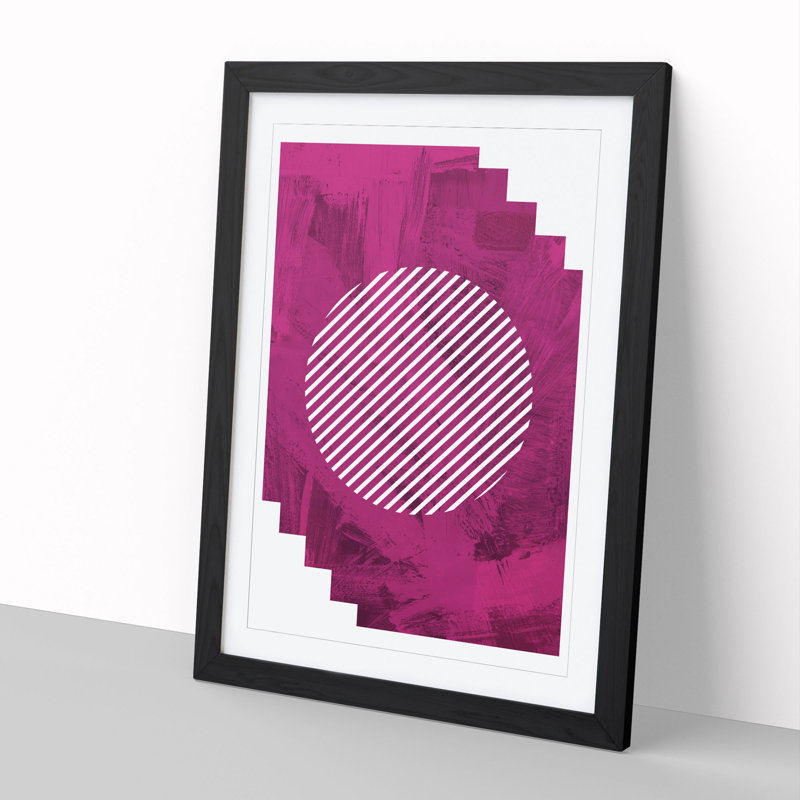 Composition 6 - Picture Frame Graphic Art, 65cm H x 48cm W x 2cm D, Black