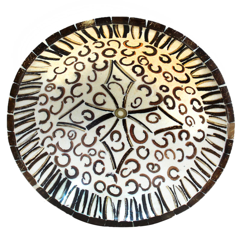 Bol décoratif Mair, Blanc, H 3 po x l 10 po x P 10 po