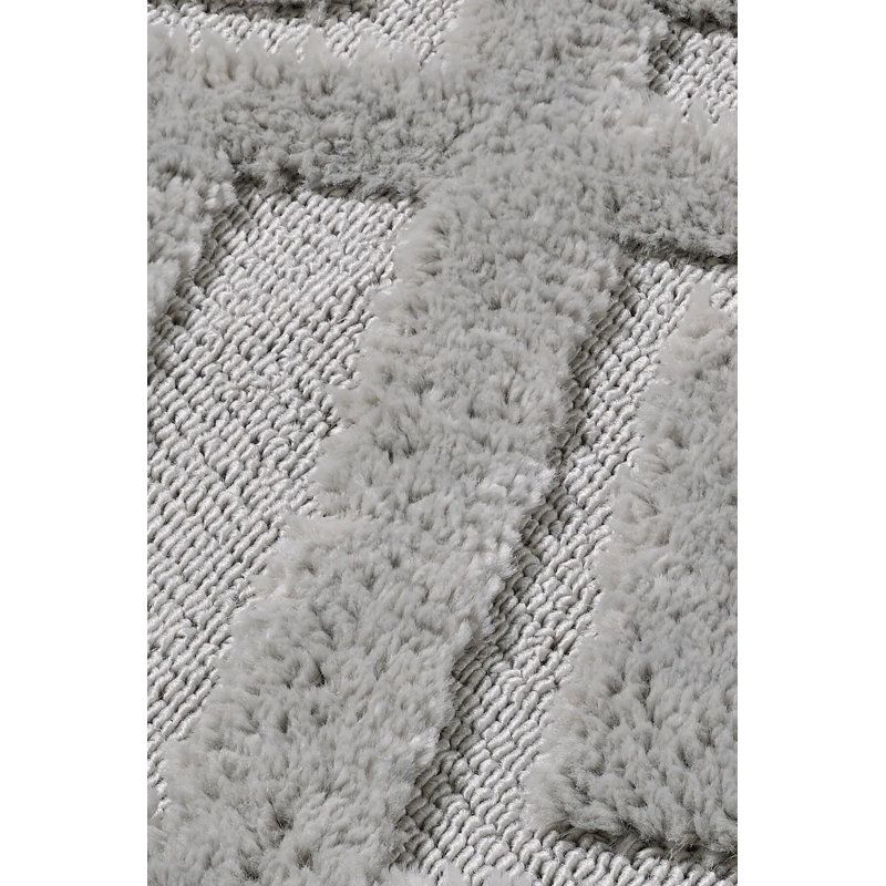 Luxurious Grey Carpet (5.9 x 8.2 ft), 100% Polypropylene, 1.7 cm Pile Height | Machine Woven, Non-Slip Dot Underside, Antibacterial | Perfect for Living Room, Bedroom & Office, Easy Maintenance & Stylish Design
