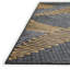 Tapis abstrait gris / jaune tissé à la machine-63552142