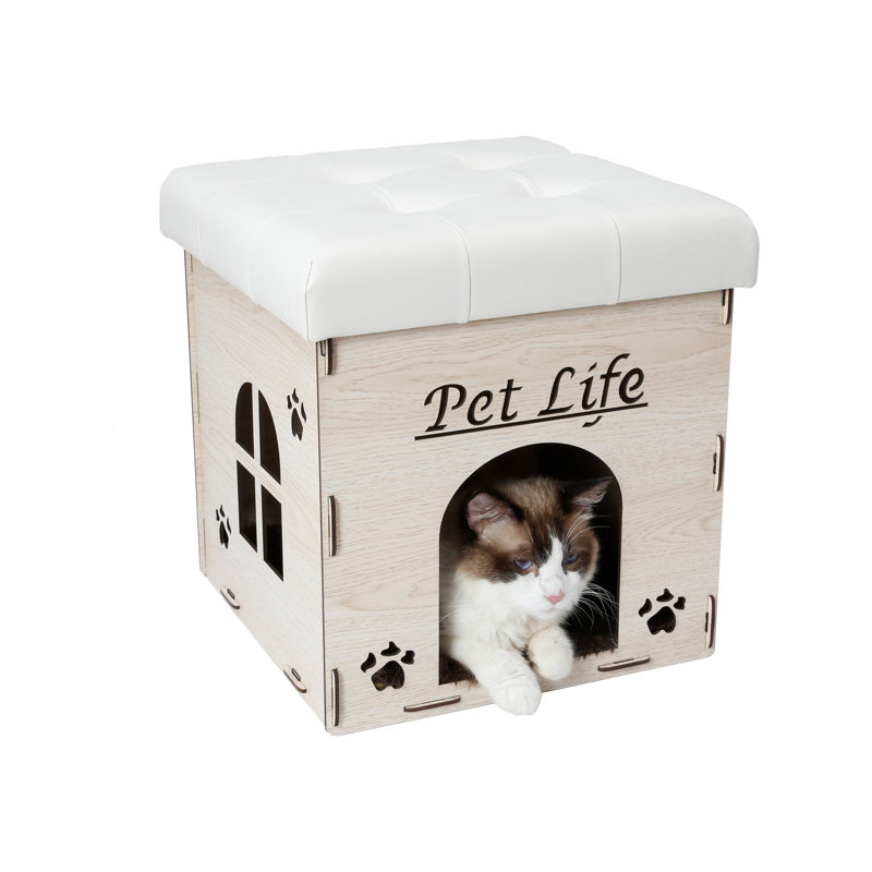 Banc pliable pour chat Foldaway Pet Life, Blanc