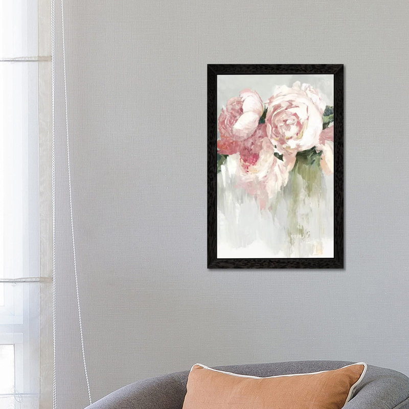 Peonies by Asia Jensen - Print on Canvas, Black Framed, 101.6 cm H x 66.04 cm W