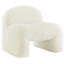 Chaise d'appoint en fausse fourrure blanche Mina-2084365407