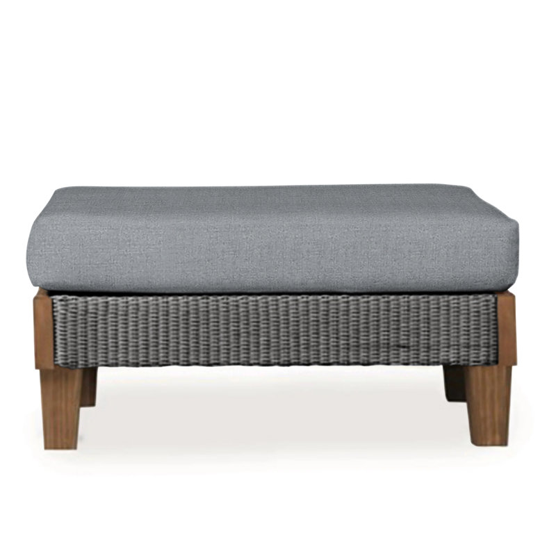 Catalina Outdoor Ottoman, Demo Oatmeal, Antique White