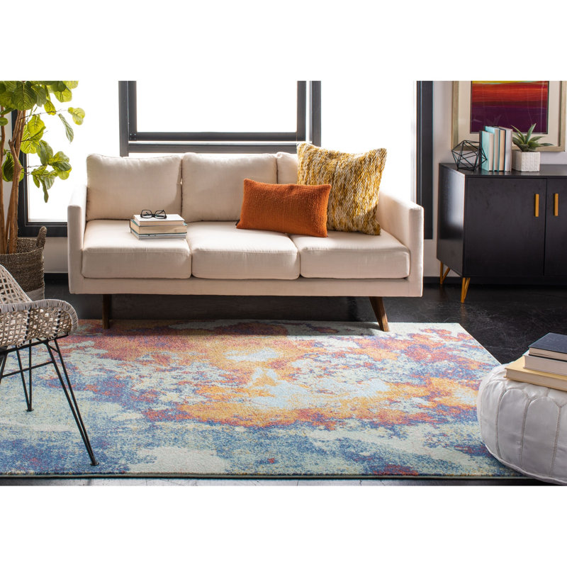 Christa Performance Abstract Rug, Rectangle 5'1" x 7'6"