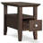 Acadian Solid Wood Transitional Narrow Side Table with Drawer and Open Shelf-1591774249