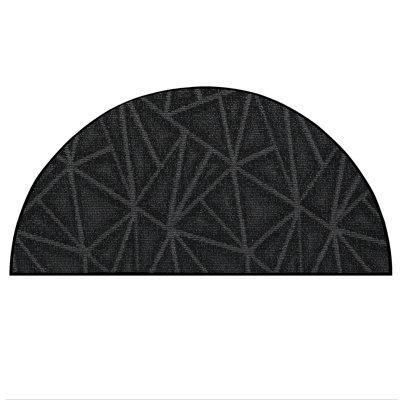 Tapis raffiné à imprimé raffiné noir