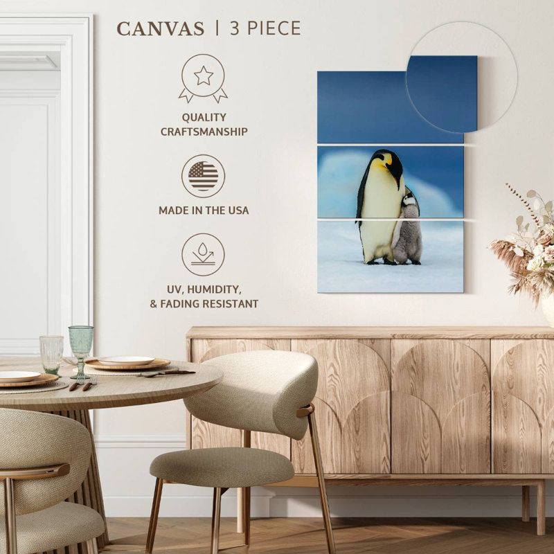 Brampt Loving Mother Penguin, 32" H x 20" W