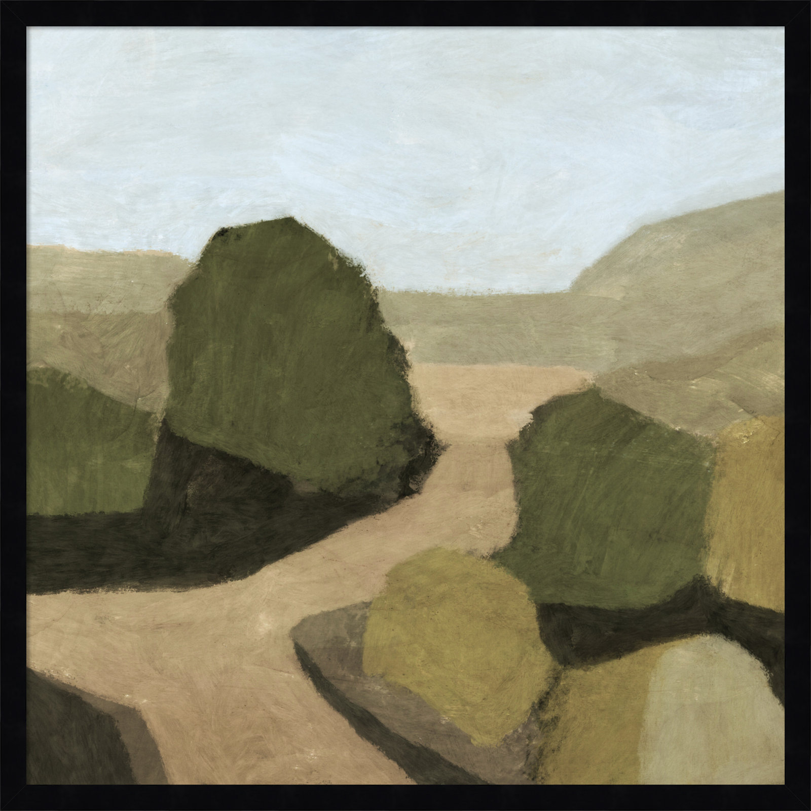 Paysage 1 Print by Dan Hobday, Black, 25" H x 25" W