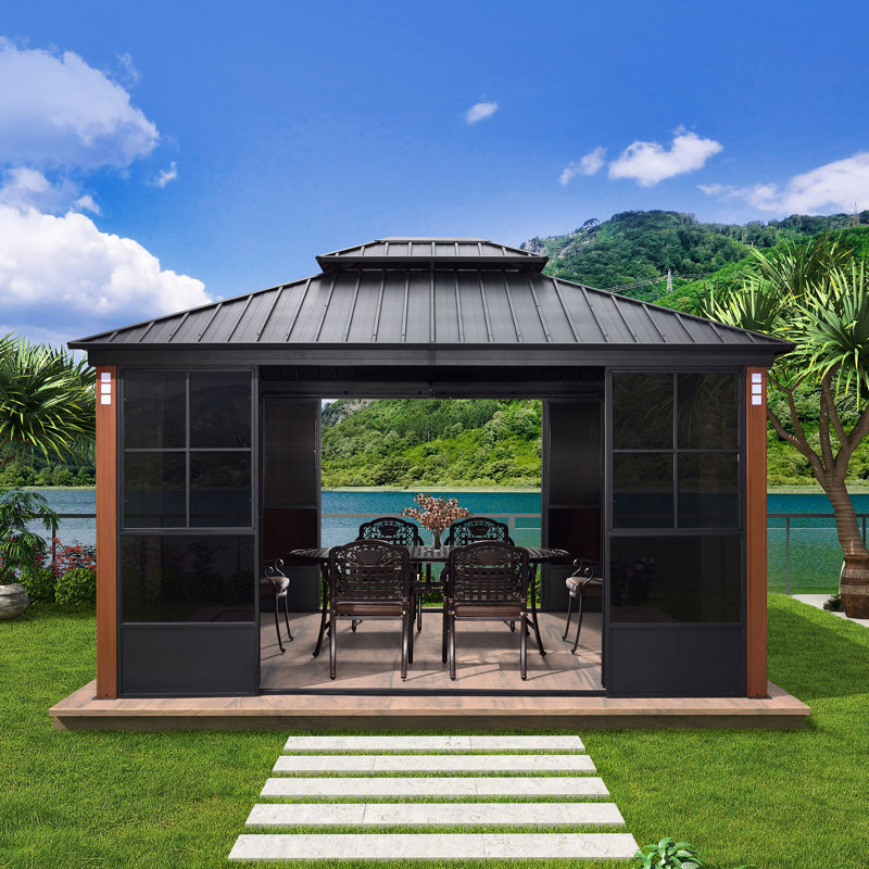 4m x 3.5m Aluminium Patio Gazebo