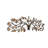 Metal Long Scrolled Leaf Brown Wall Decor with Weathered Patina Accents