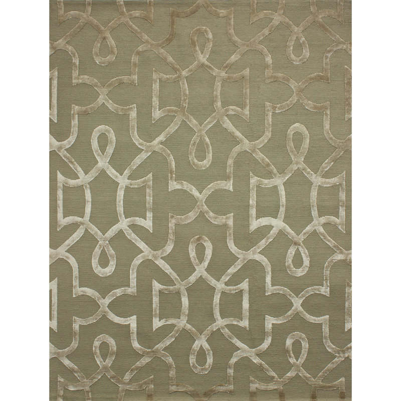 Ikat Area Rug in Endive, Rectangle 6' x 9'