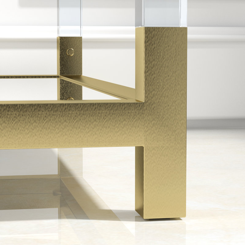 48'' Glass Top Console Table
