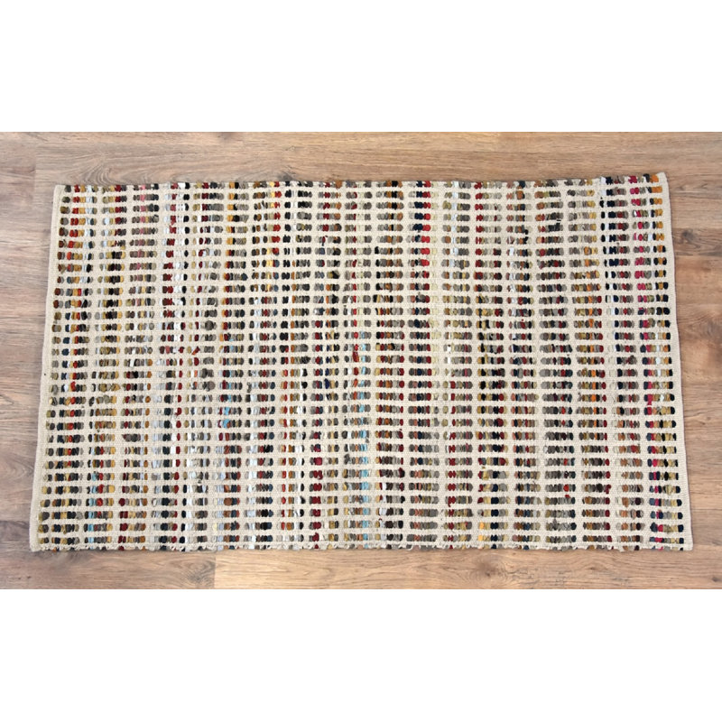 Tapis beige/gris fait main kilim Dunning, Rectangle 8 pi x 10 pi