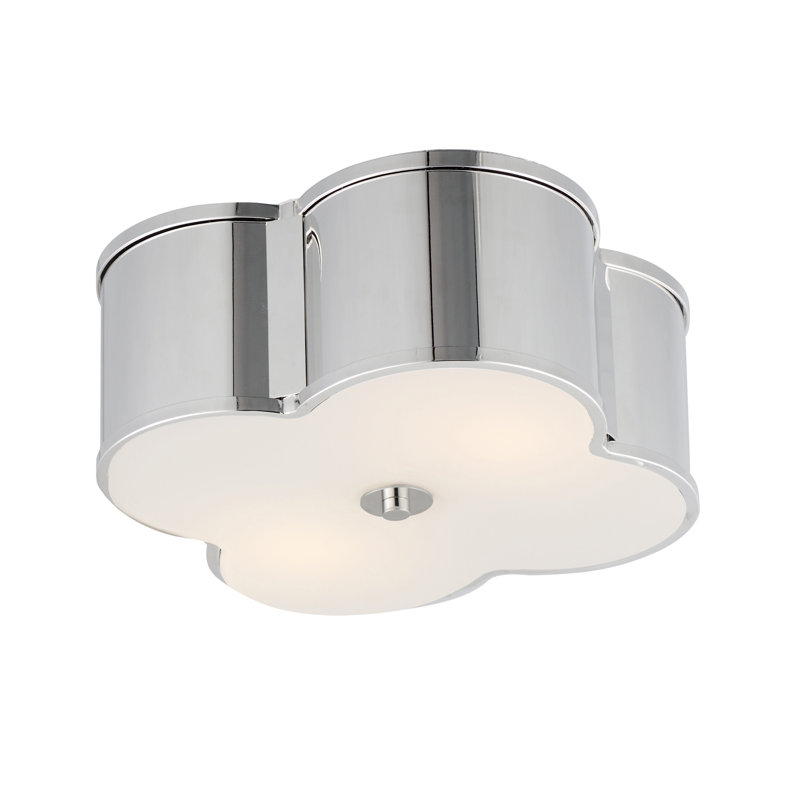 Plafonnier encastré Clover, Nickel poli