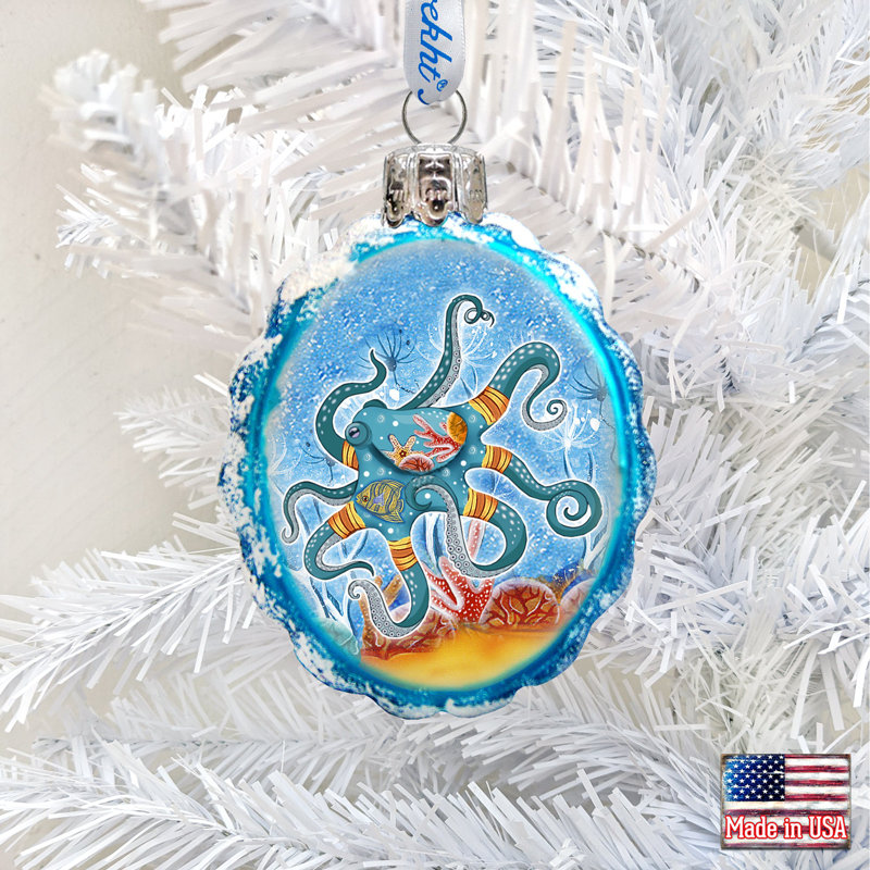 3'' Handmade Glass Holiday Shaped Ornament