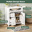 Meuble-lavabo de 30 po de largeur avec lavabo en céramique, armoire de rangement en bois avec tiroir (blanc)-131401541