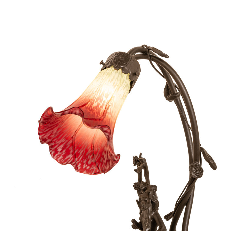 Diop Table Lamp, White/Red