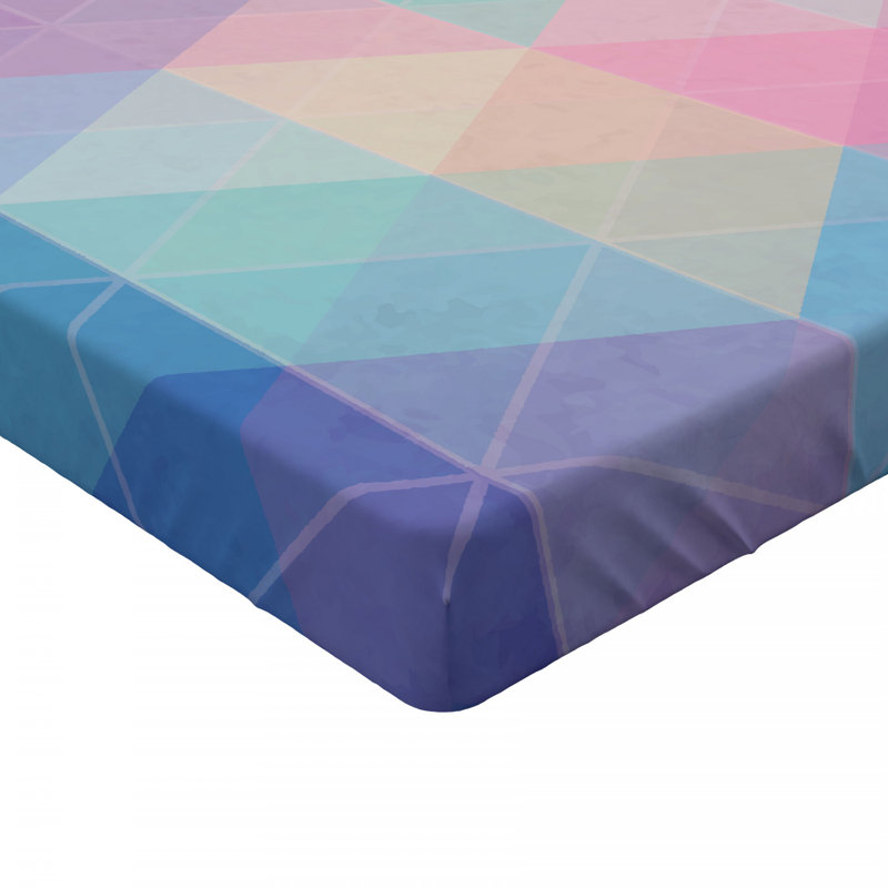 Microfiber Geometric Fitted Sheet, Full Fitted Sheet
