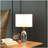 19" Dodecahedron Solid Crystal Prism Table Lamp in Chrome Silver