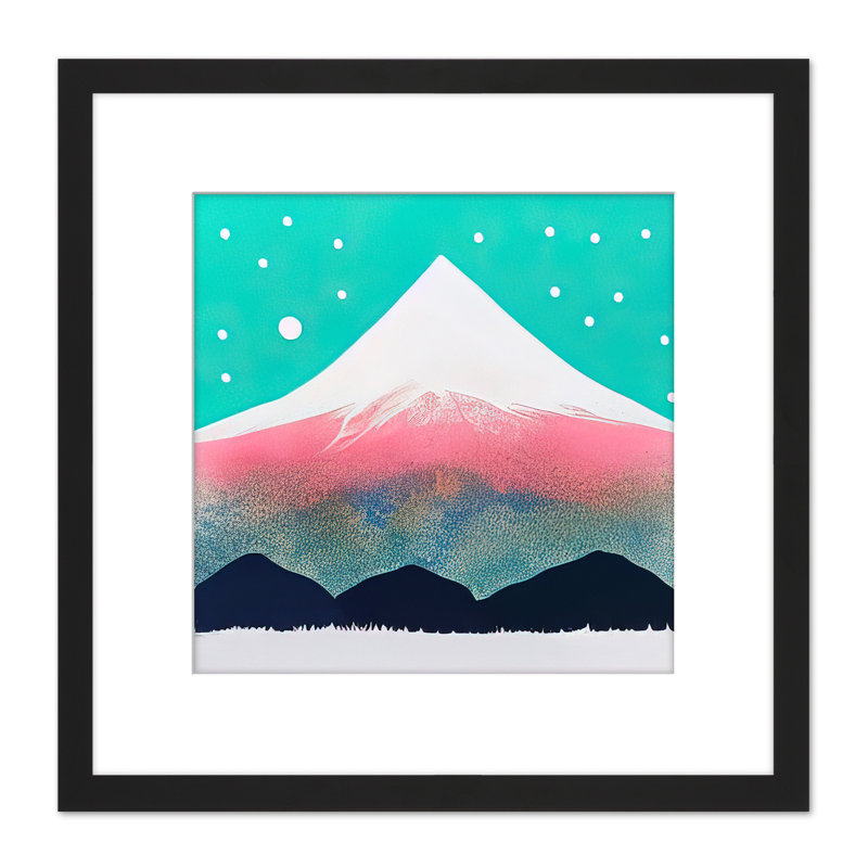 Snowfall Mount Fuji Japan K2 Everest - Single Picture Frame Painting
