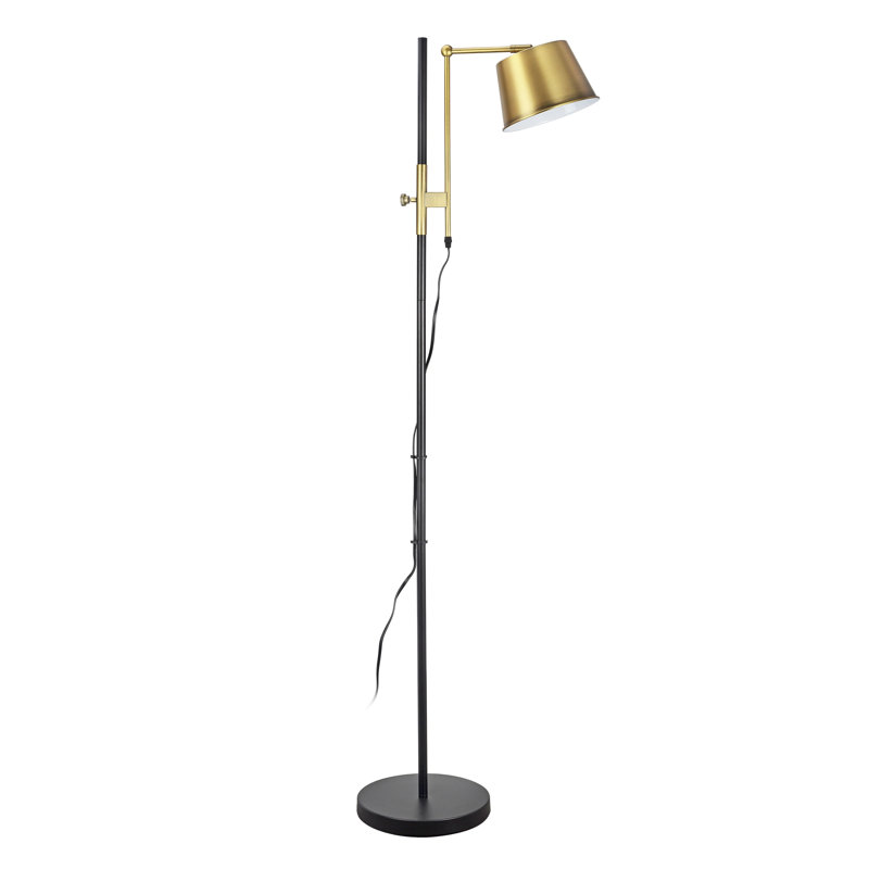 #42003-53-1,Matte Black w/Copper Painted Floor Lamp,63-3/4"H,E26 Socket,Bulb Not Included