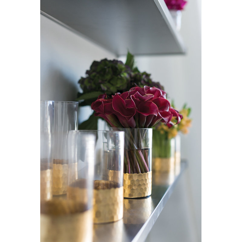Handmade Glass Table Vase, 6" H x 4" W x 4" D