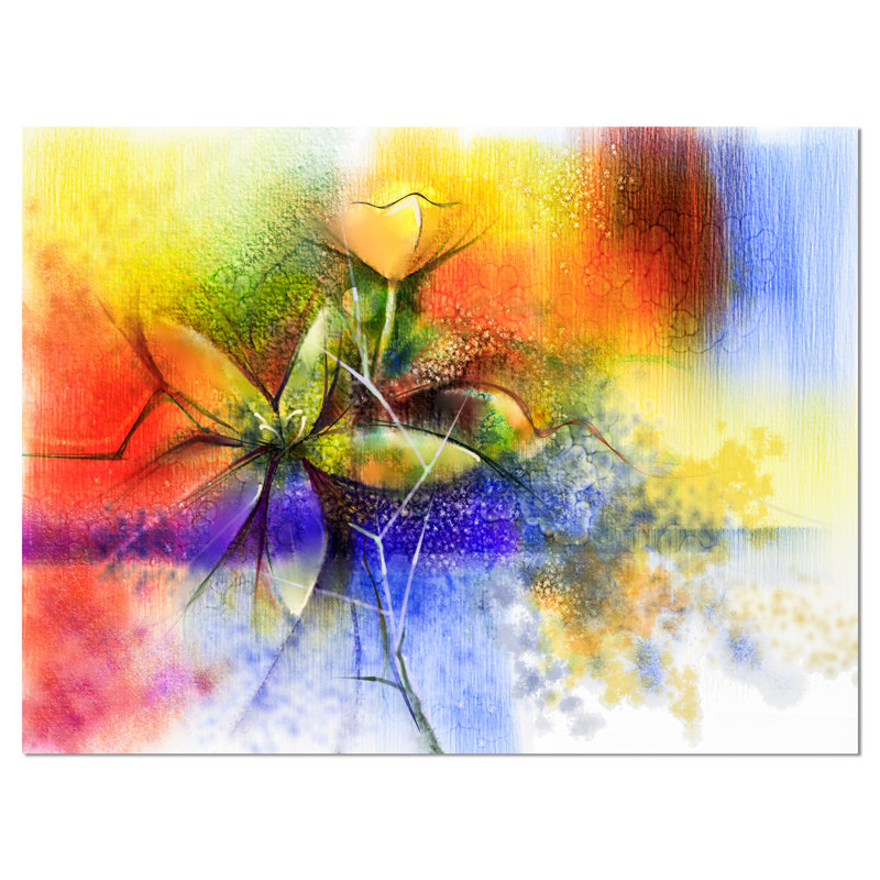 « abstract color », fleur de fleur, impression sur toile tendue, H 8 po x l 12 po x P 1 po