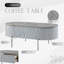 Table basse grise ultrabrillante avec rangement fonctionnel et look élégant pour l'espace de vie