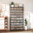 The 10 Tiers Shoe Rack Tall Large Capacity 50 Pairs Wide Shoe Organizer with Two Hooks-41134569