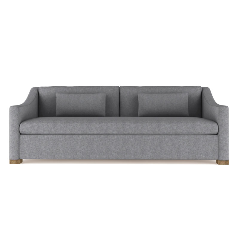 Canapé Crosby, Peluche velours pierre ponce, H 32,5 po x l 84 po x P 43 po, Patiné