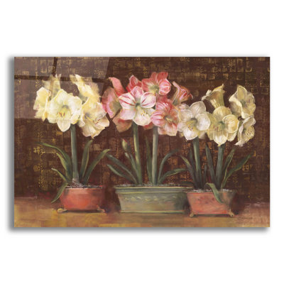 " Amaryllis On Brown " by Carol Rowan