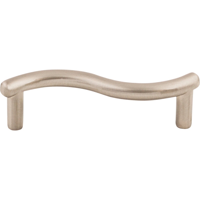 Spiral Bar Pull, 3" Center to Center, Brushed Satin Nickel