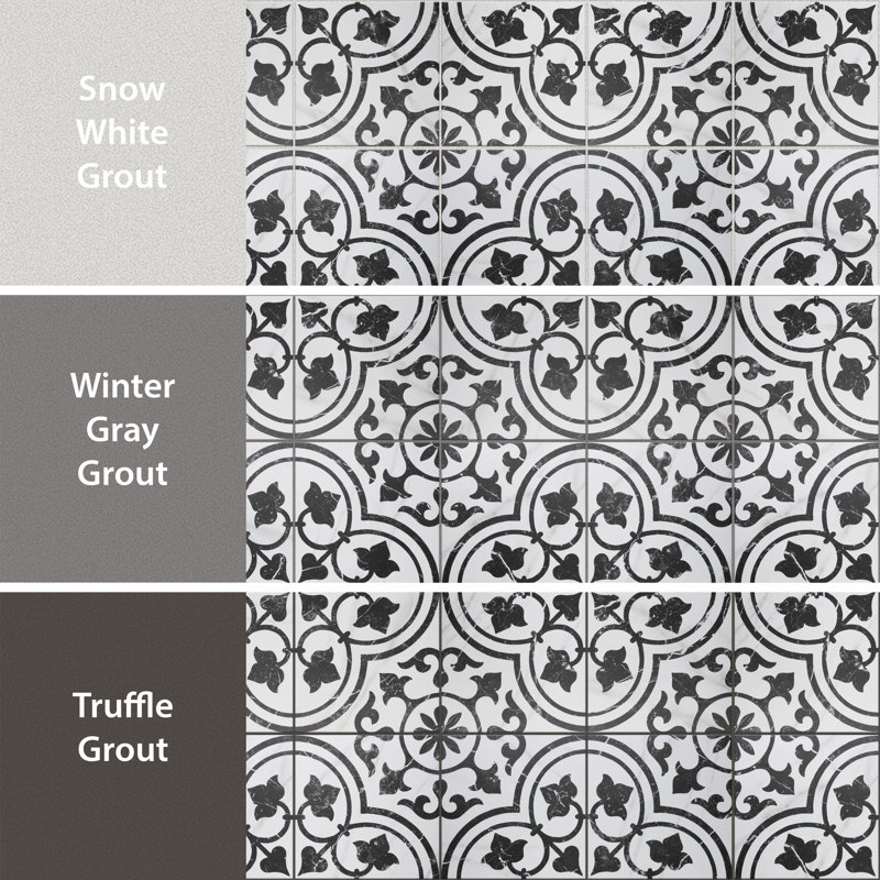 Merzoni 18" x 18" Porcelain Patterned Wall & Floor Tile
