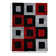 NYC Shag Performance Red Grey Area Rug