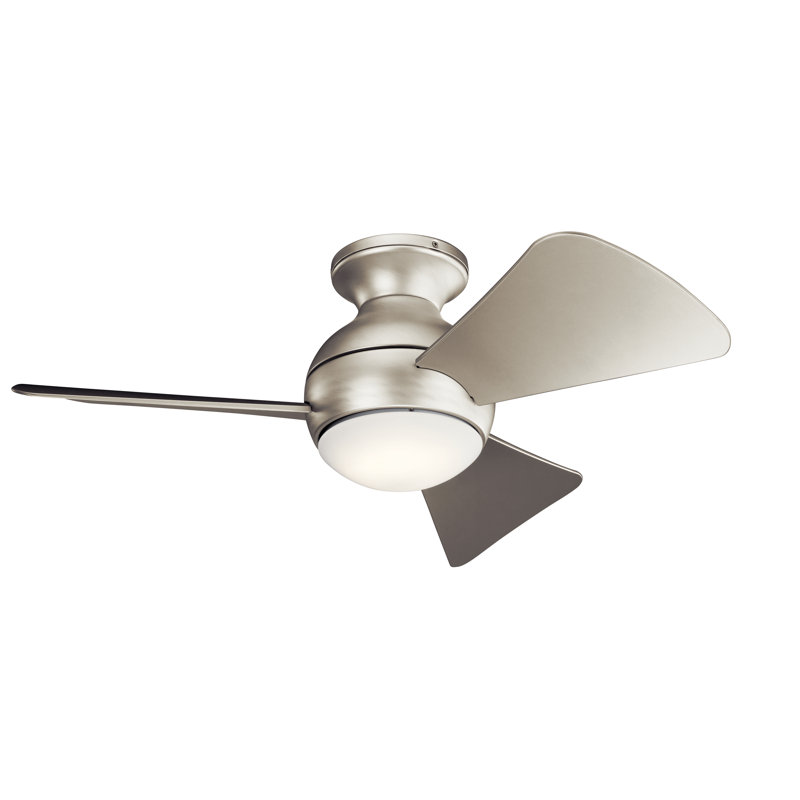 Sola 34" Brushed Nickel LED Ceiling Fan, 34", Brushed Nickel