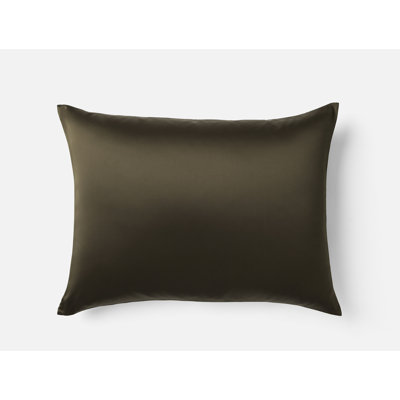 Taie d'oreiller Selene en soie biologique, grand format, couleur espresso