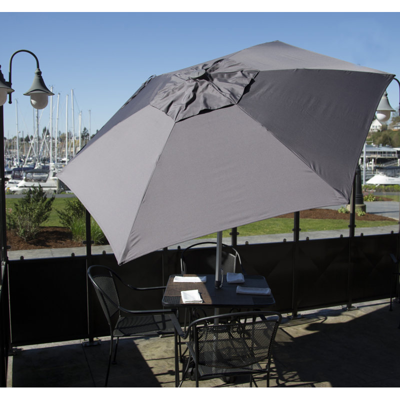 Parasol de marché en aluminium 8,5 pi, Anthracite