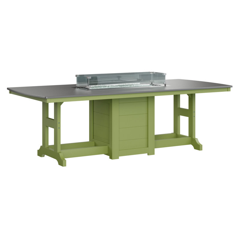 Table de salle à manger avec foyer 96 po Berlin Gardens Garden Classic, H 31 po x l 44 po x P 96 po