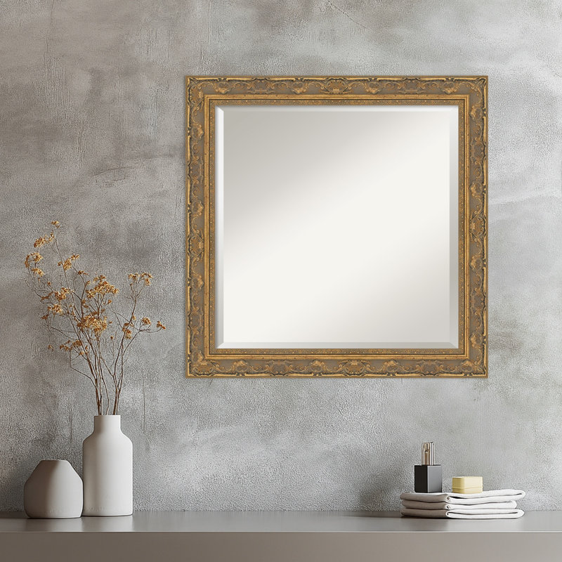 Miroir mural Filigree, Doré, 24,5 po x 24,5 po