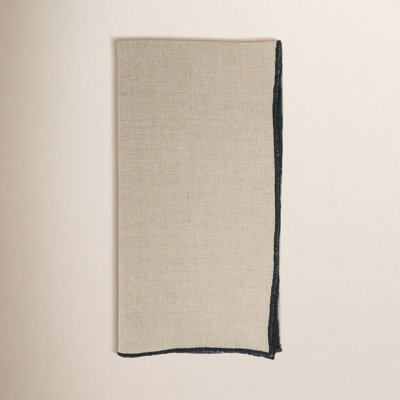 Dartmouth Stitched Border Stonewashed Table 20" Linen Napkin