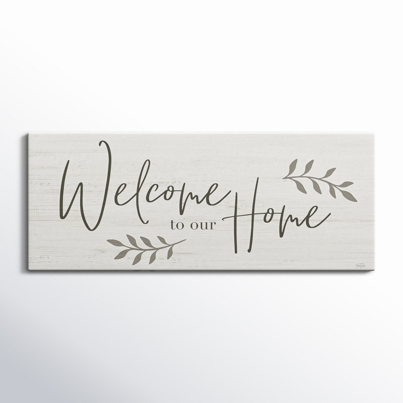 Bienvenue dans notre maison, H 20 po x l 50 po x P 1,5 po