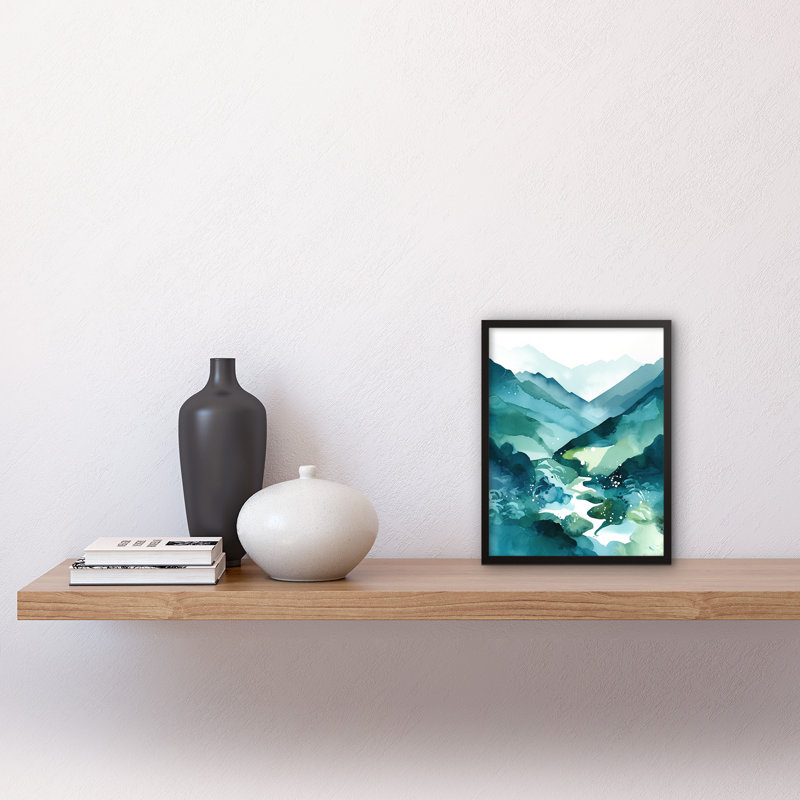 River Trail In The Scottish Highlands Modern Landscape - Single Picture Frame Print